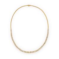 Diamond and Yellow Gold Necklace