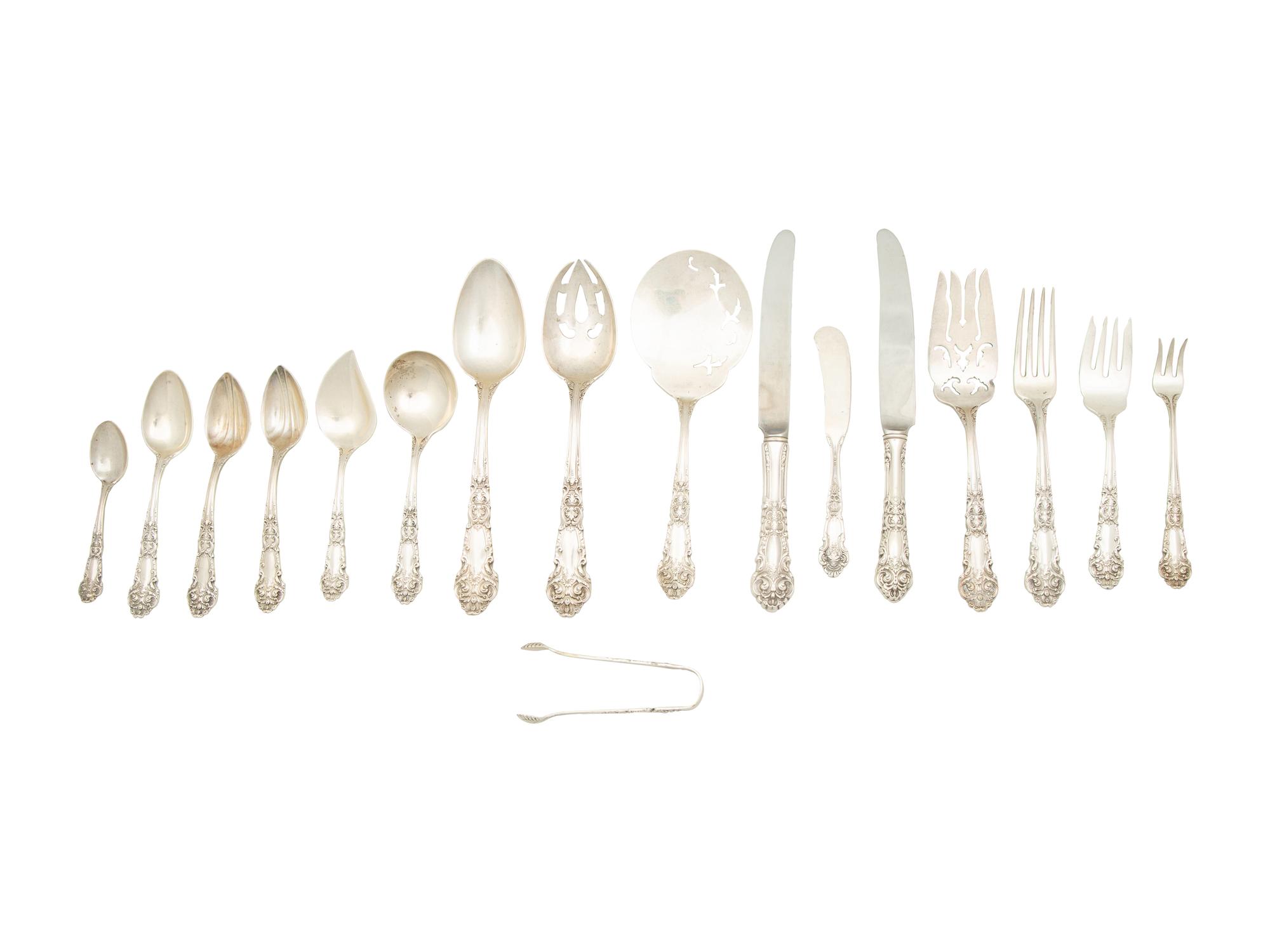 An American Silver Flatware Service — Reed and Barton, Taunton, MA, 20th Century