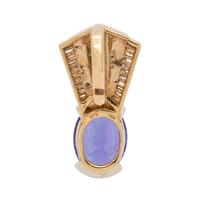 TANZANITE, DIAMOND AND OPAL PENDANT