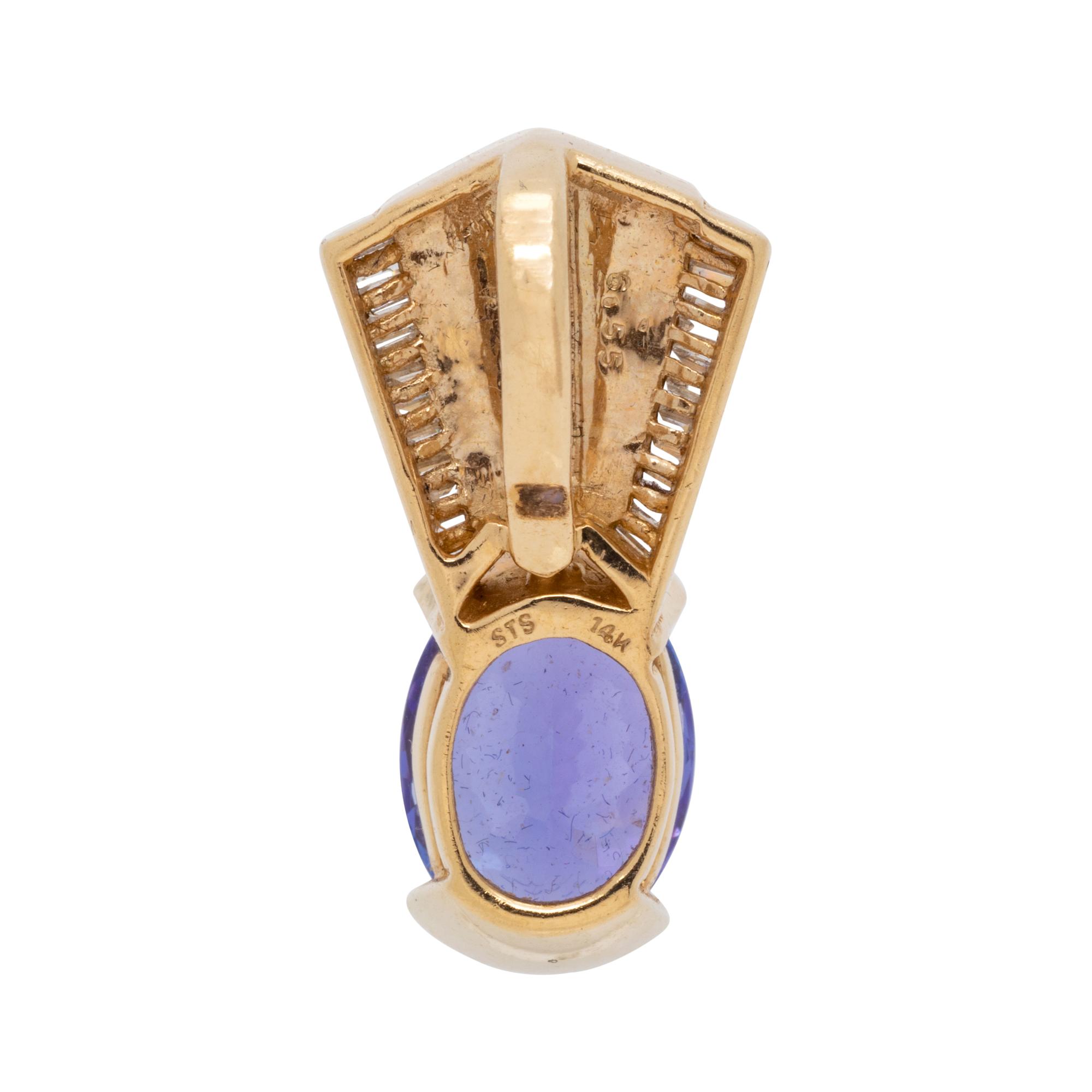 TANZANITE, DIAMOND AND OPAL PENDANT