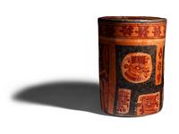 A Maya Polychrome Codex Vessel