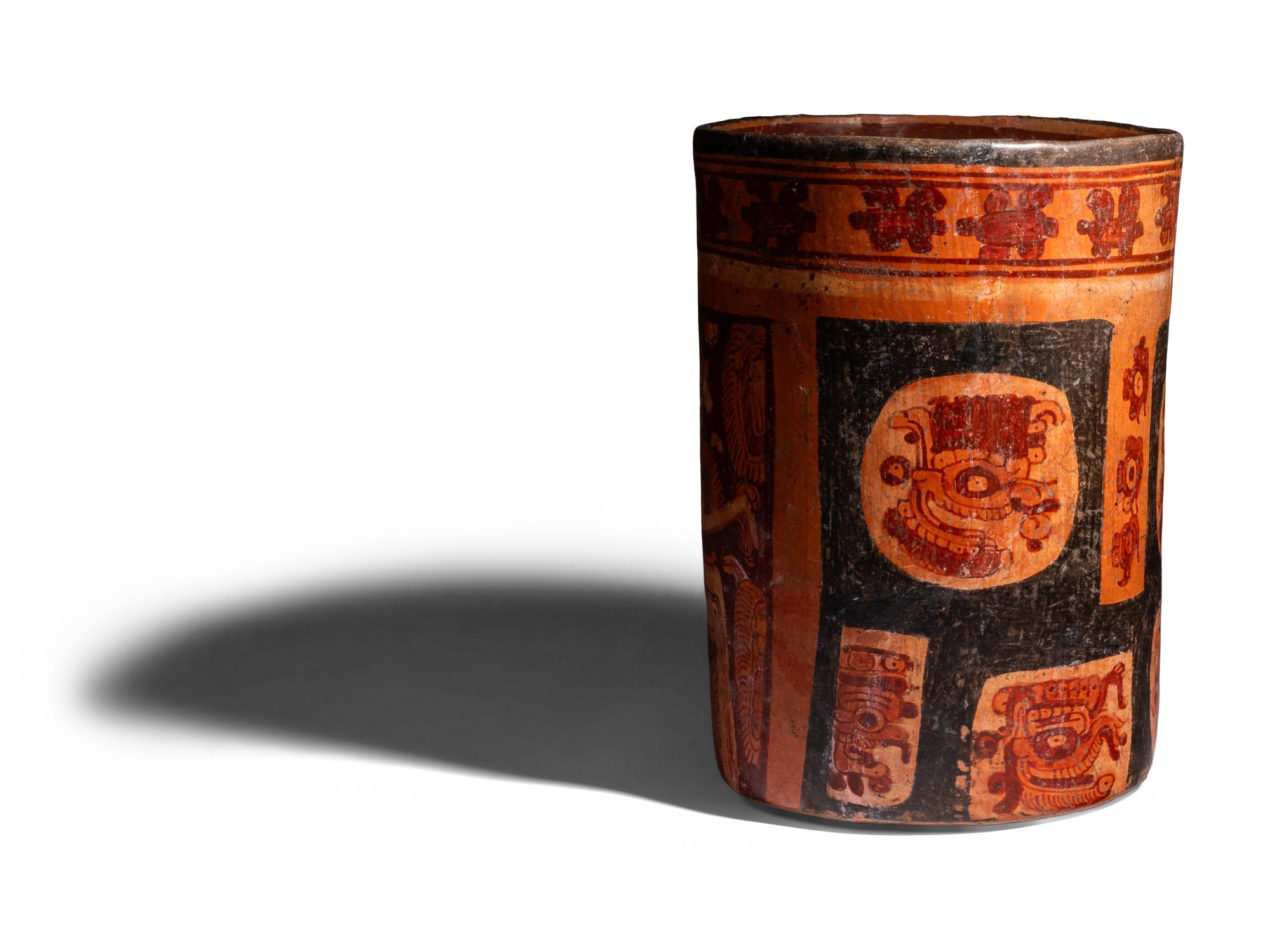 A Maya Polychrome Codex Vessel