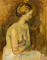 Moses Soyer, (American, 1899–1974), Study of a Blonde Woman
