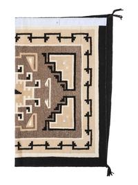 Navajo Two Grey Hills Pattern Weaving / Rug