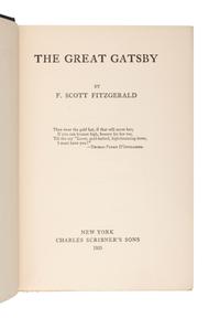 FITZGERALD, F. Scott (1896-1940). The Great Gatsby . New York: Charles Scribner’s Sons, 1925.