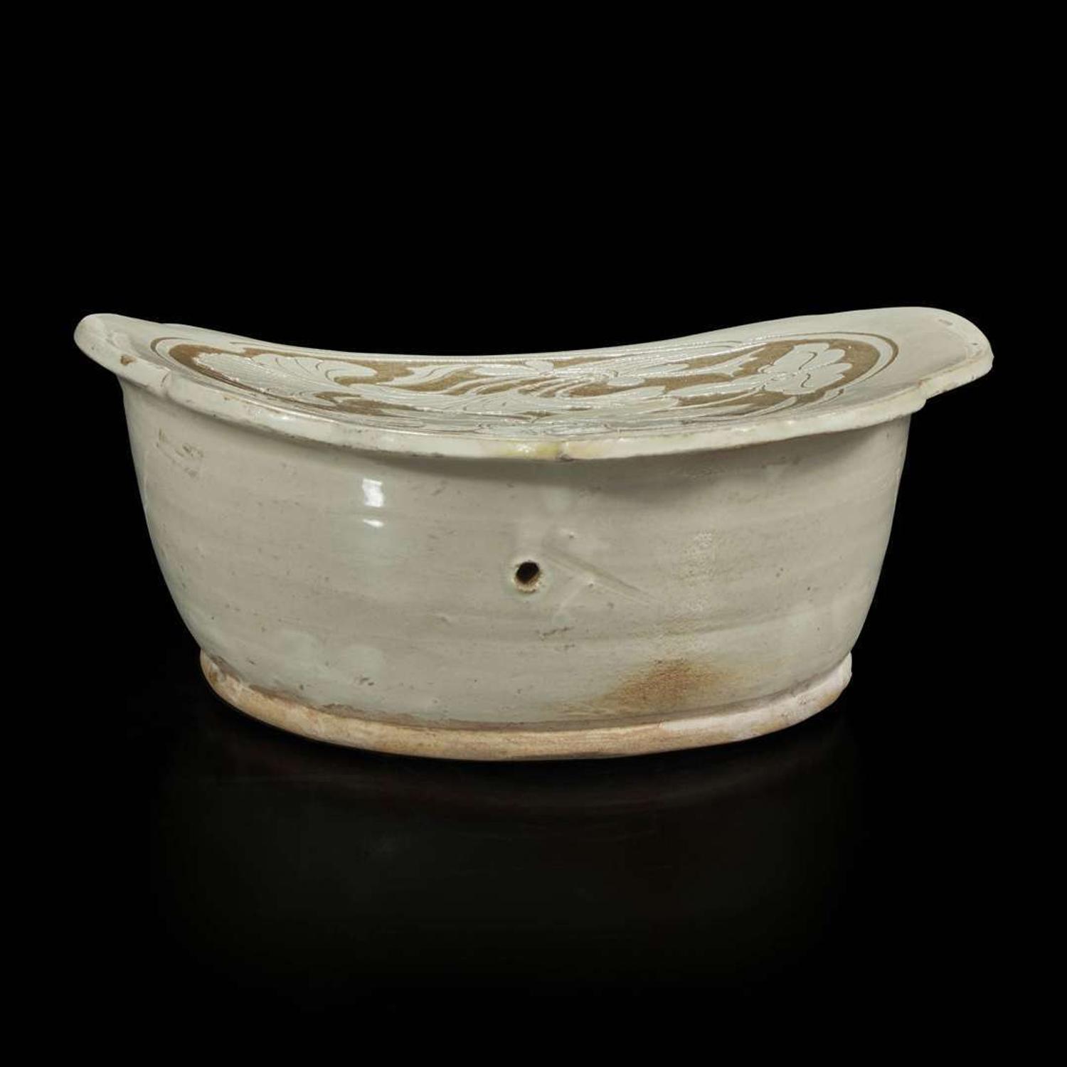 A Chinese Cizhou carved pillow 磁州窑刻花瓷枕 Northern Song or Jin dynasty ????
