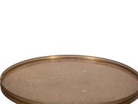 A Pair of French Empire Style Mahogany and Parcel Gilt Gueridons with Faux Granite Tops