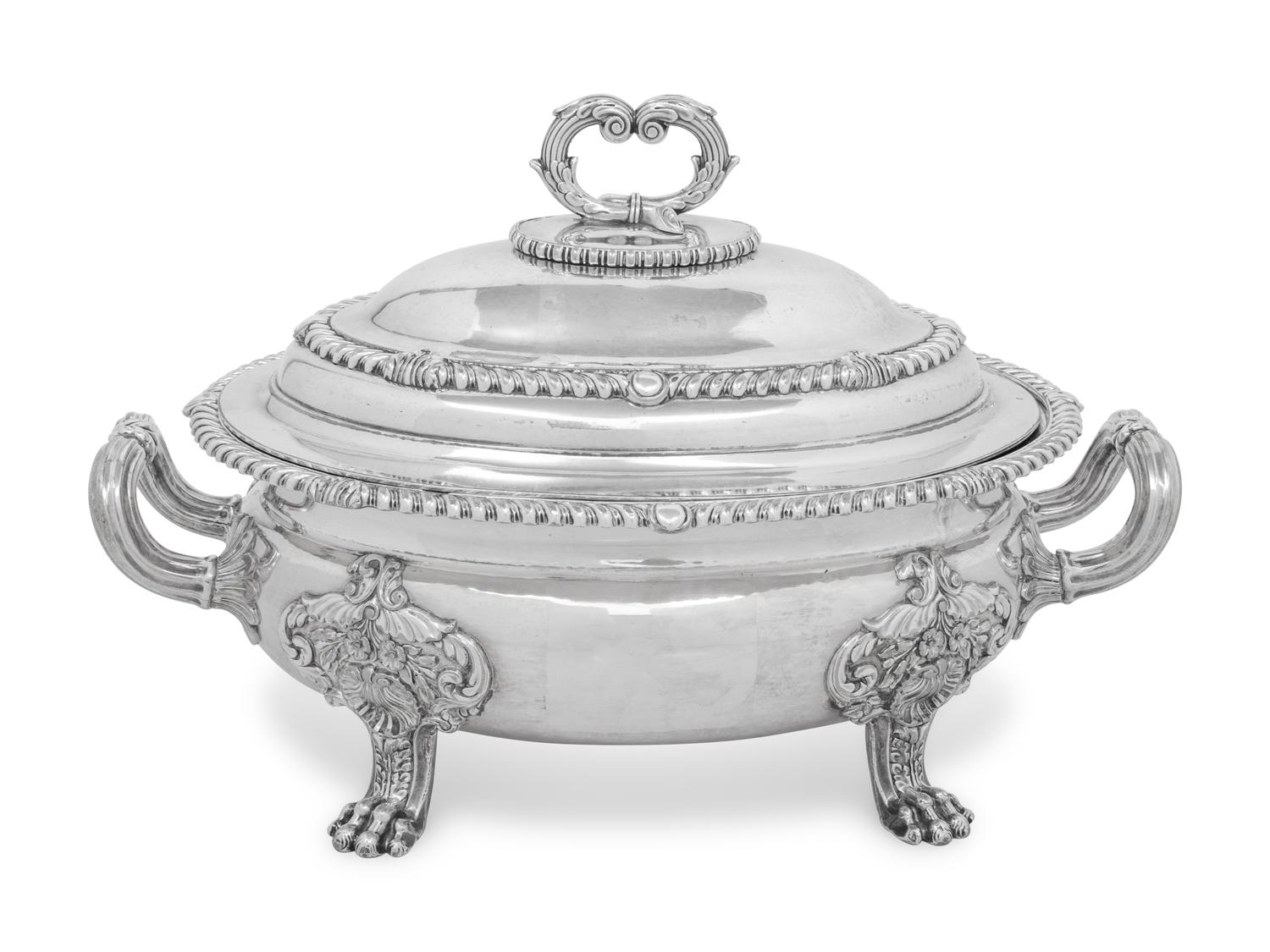 An English Silver-Plate Covered Tureen