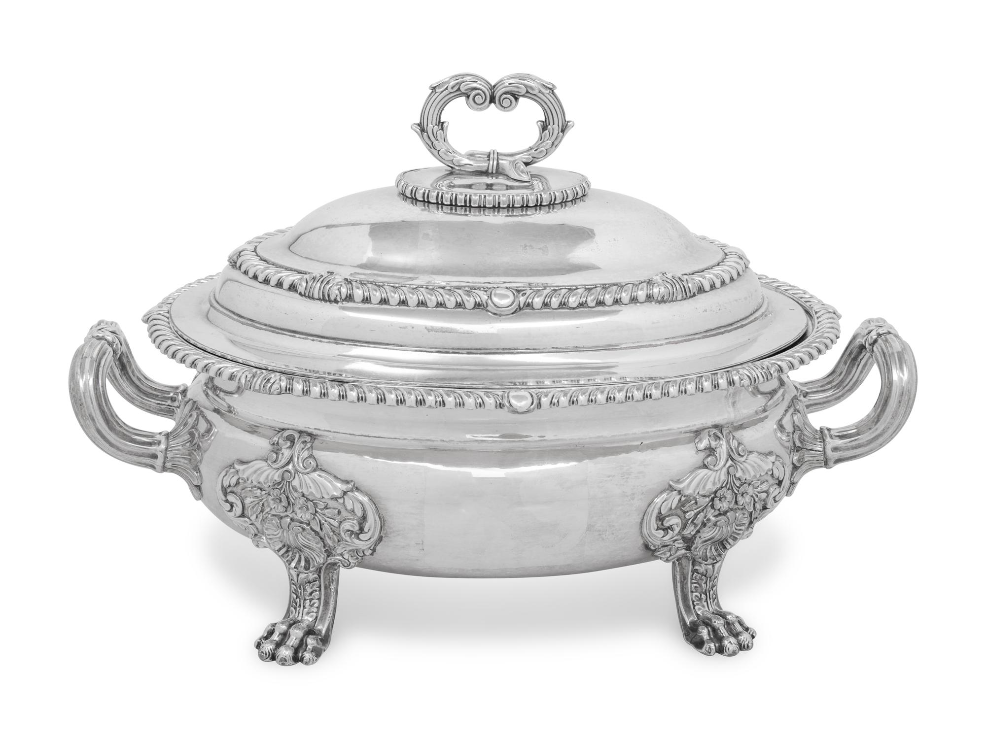 An English Silver-Plate Covered Tureen