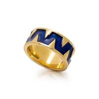 TIFFANY & CO., SCHLUMBERGER, YELLOW GOLD AND ENAMEL RING