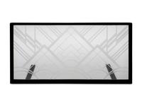 A Modern Frosted and Clear Glass Firescreen — 20TH CENTURY