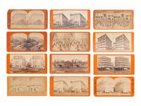 [EARLY PHOTOGRAPHY]. 50 stereoviews of New York City, incl. street scenes and landmarks.