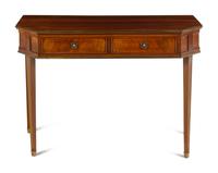 A Directoire Style Brass Mounted Mahogany Console Table