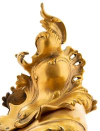 A Louis XV Style Gilt Bronze Mantel Clock