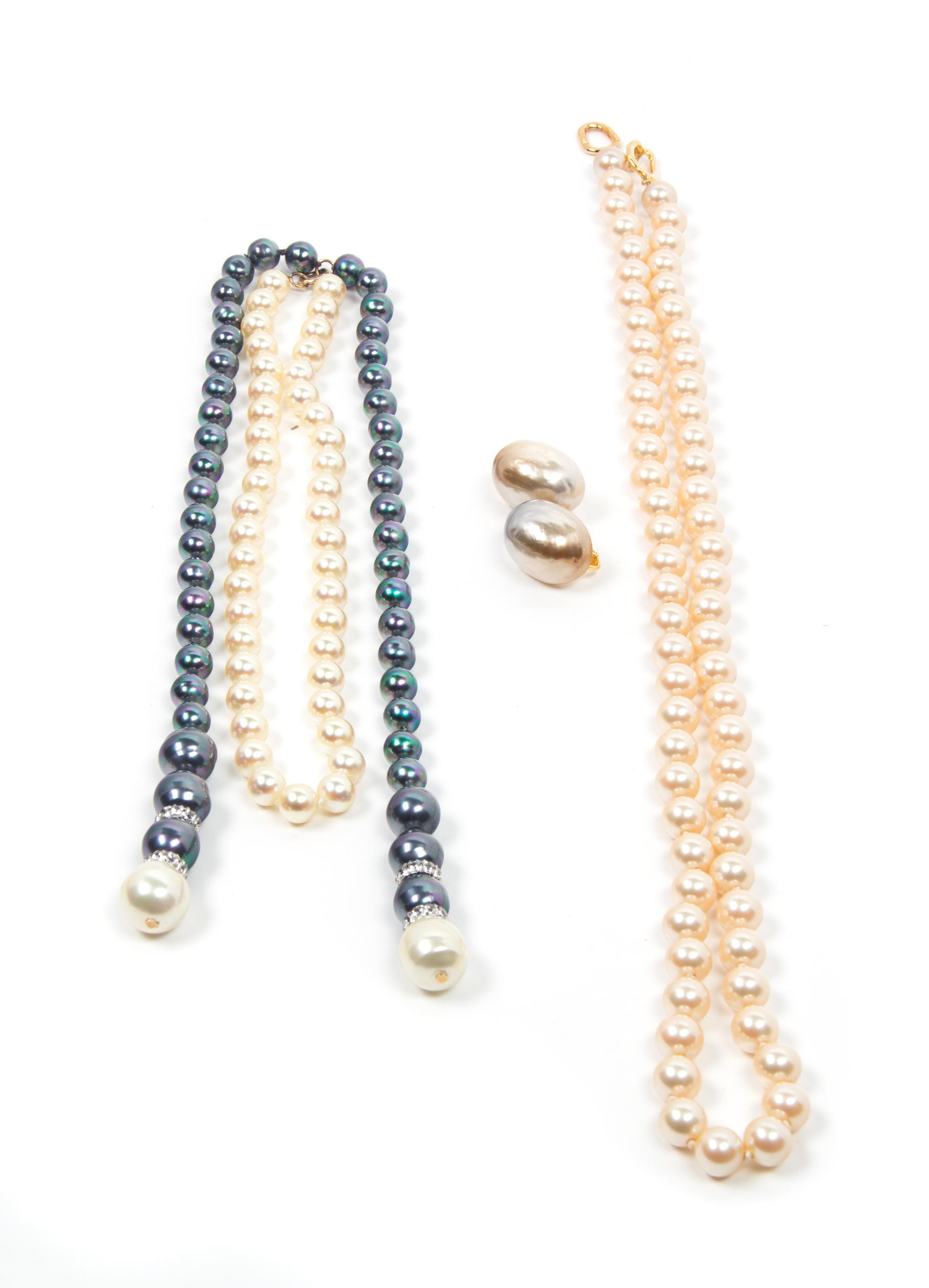 A Group of Faux Pearl Jewelry,