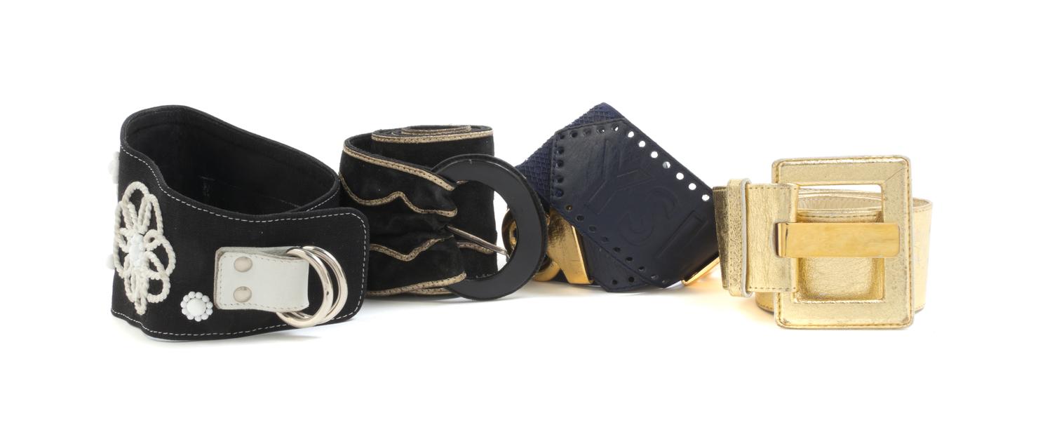 A Group of Four Yves Saint Laurent Belts,