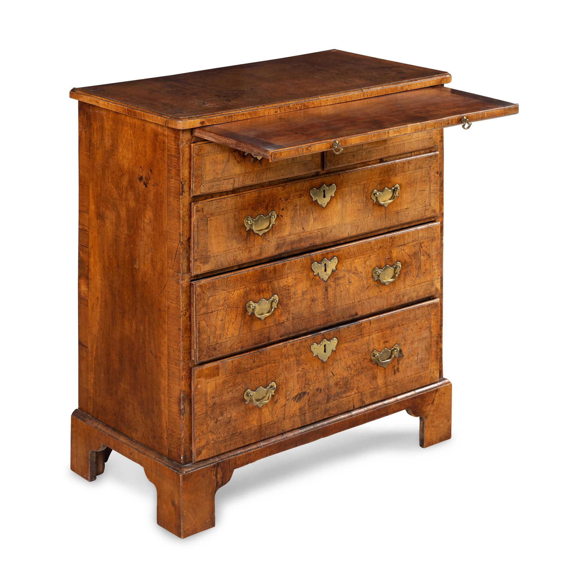 A George II Walnut Chest of Drawers