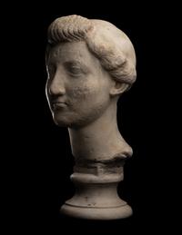 A Roman Marble Portrait Head of a Woman