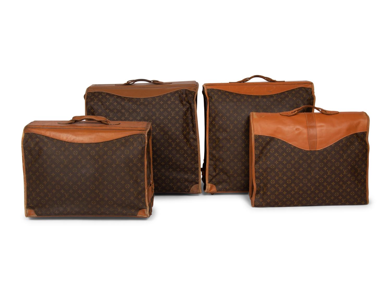 Four Louis Vuitton French Company Garment Bags, 1976-91