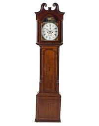 A George III Oak and Walnut Longcase Clock