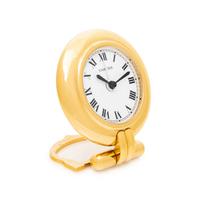 CARTIER, 'COLISEE' DESK ALARM CLOCK