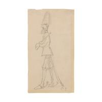 Camille Pissarro (Danish/French, 1830-1903) — Soldat Barbu de Profil