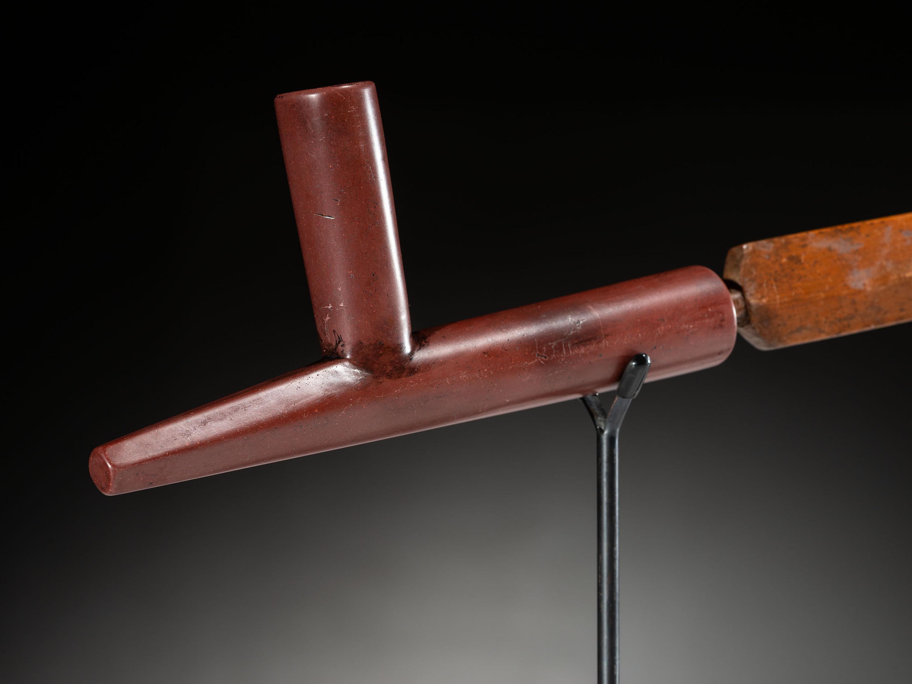 Plains Quilled Calumet Pipe, with Catlinite Bowl