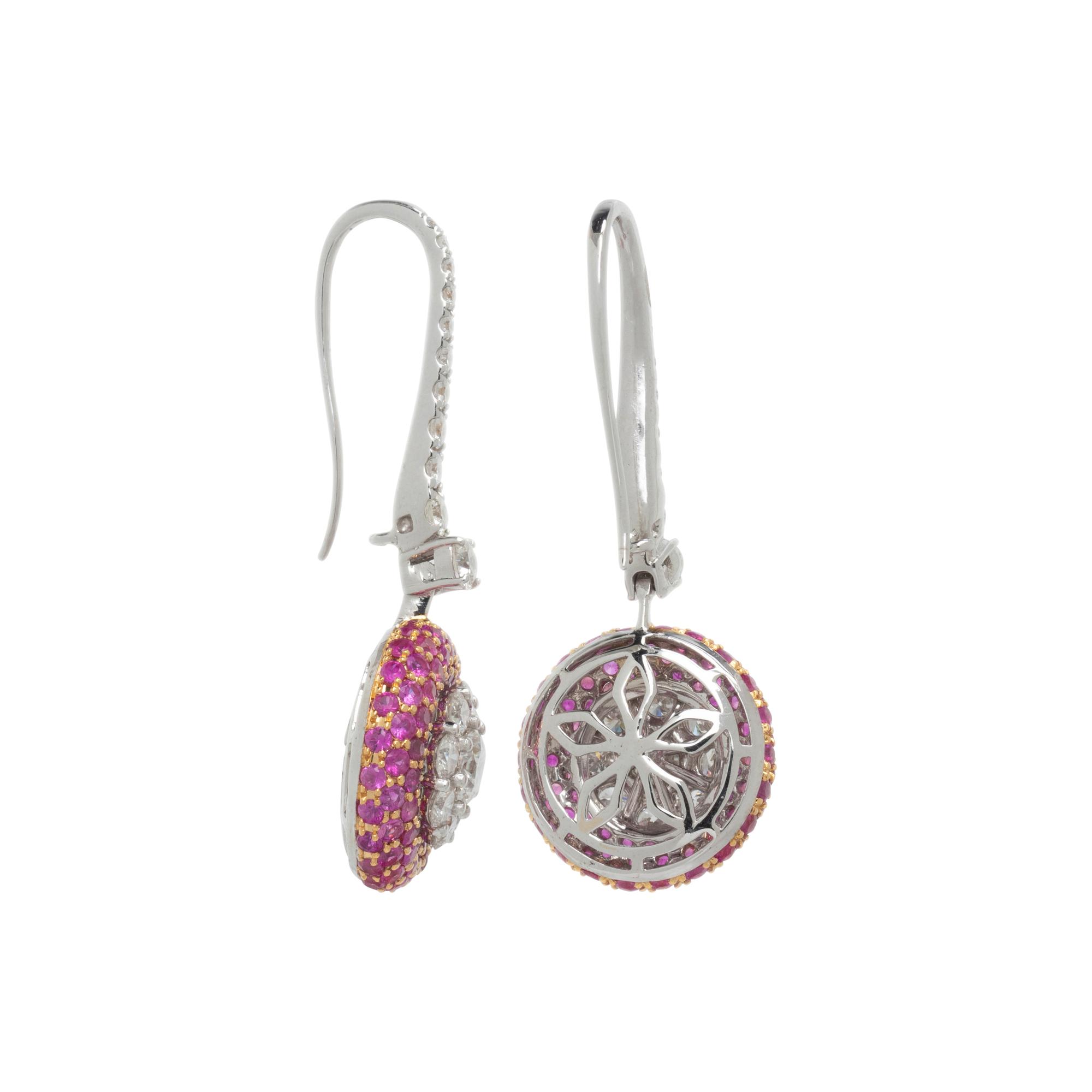 DIAMOND AND RUBY EARRINGS