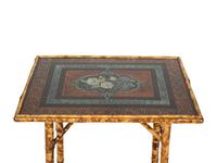 An English Lacquer and Bamboo Side Table