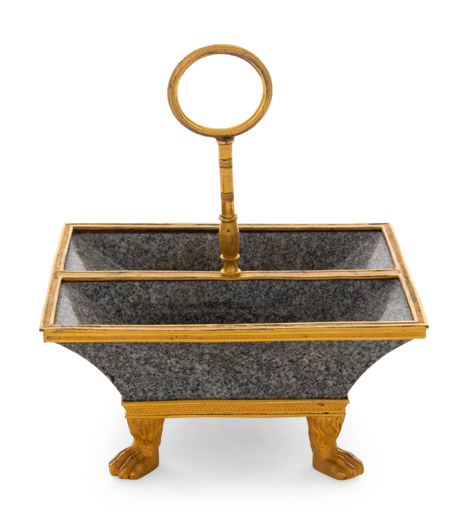 A Gilt Bronze Mounted Jasper Server