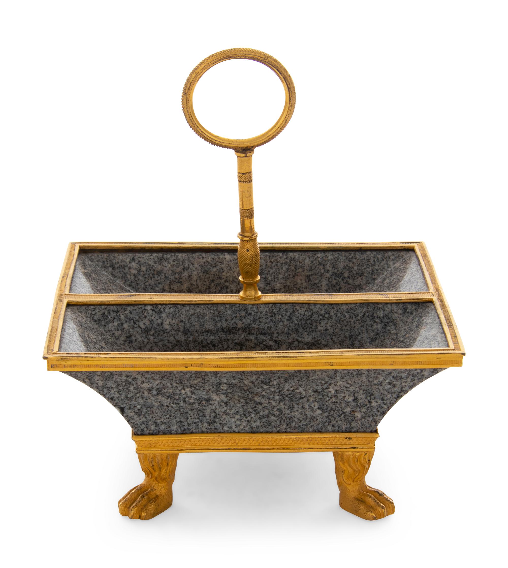 A Gilt Bronze Mounted Jasper Server