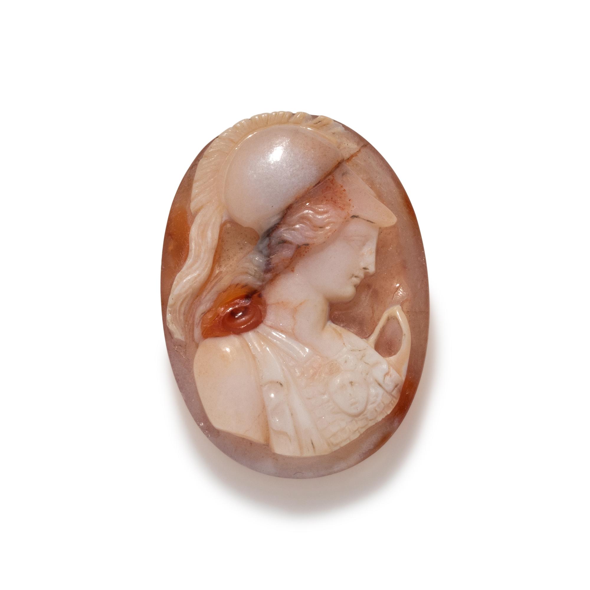 A Neoclassical Sardonyx Cameo with the Goddess Athena