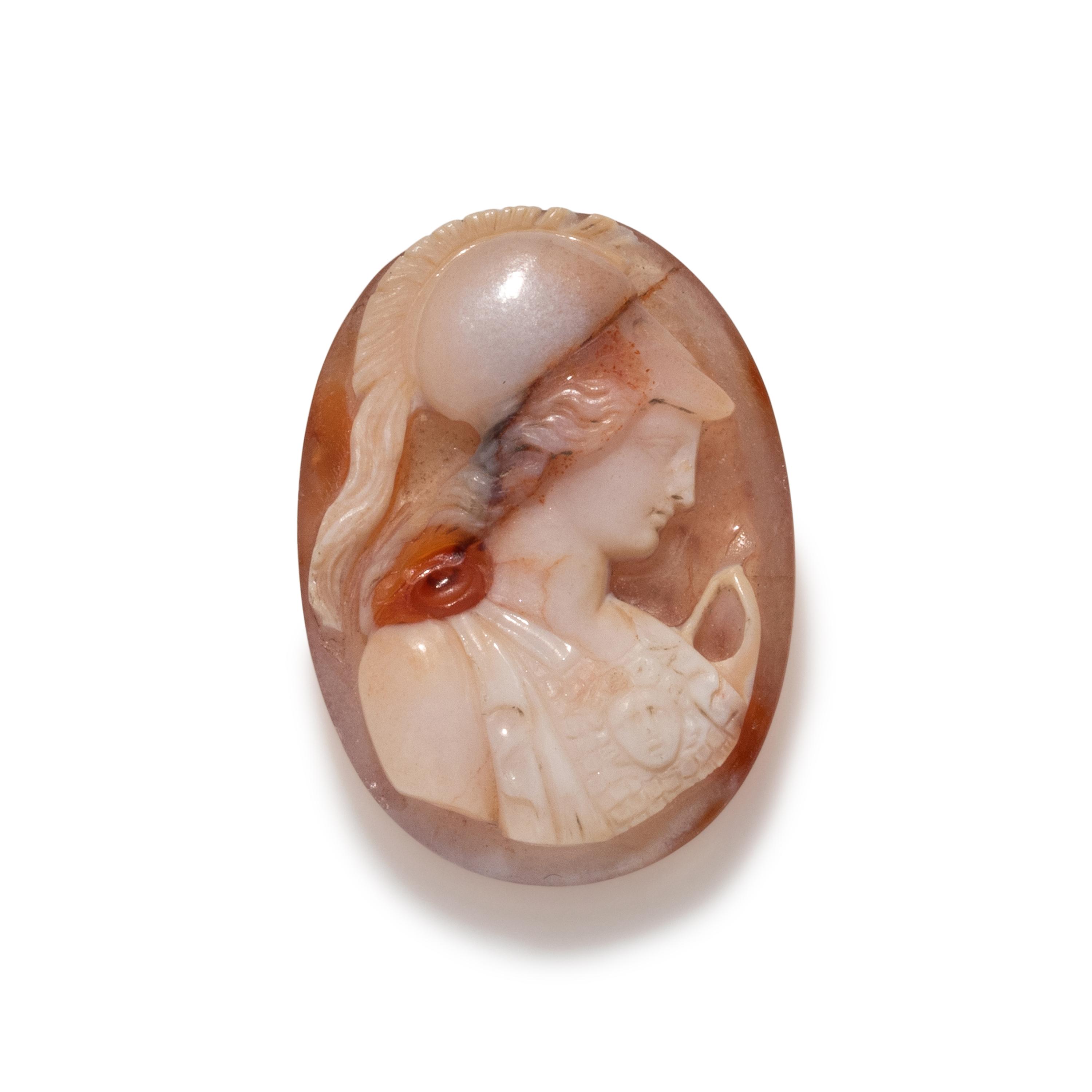 A Neoclassical Sardonyx Cameo with the Goddess Athena
