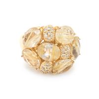 RUTILATED QUARTZ AND DIAMOND RING