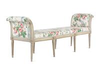 A Louis XVI Style Grey-Painted Window Seat