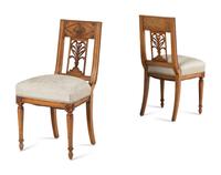 A Pair of Charles X Fruitwood Side Chairs