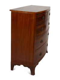 A George III Inlaid Mahogany Bowfront Chest of Drawers