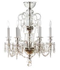 An American Cut Glass Six-Light Chandelier Height 27 x diameter 22 inches. — EDWARD F. CALDWELL & CO., NEW YORK, EARLY 20TH CENTURY