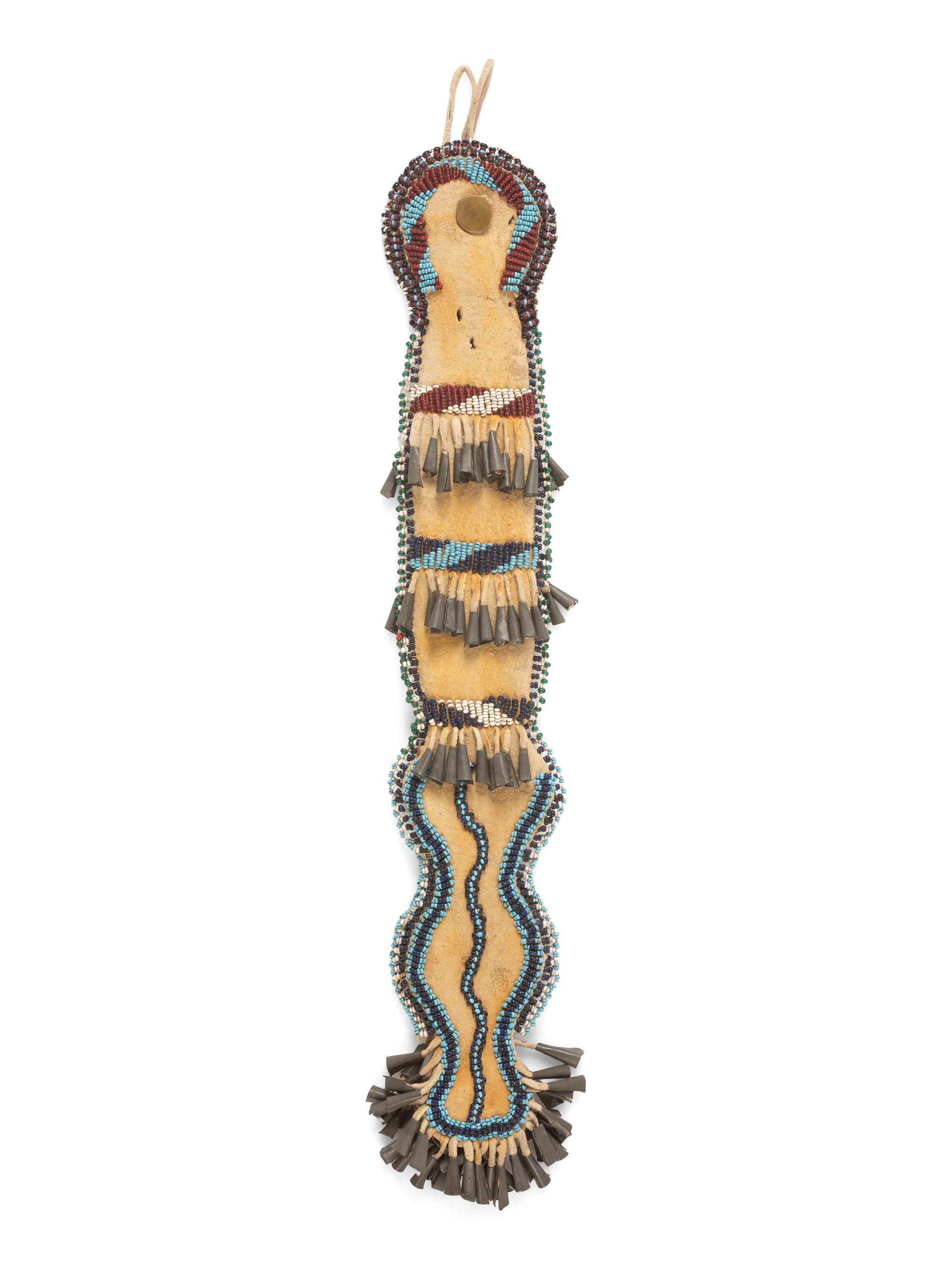 Apache Beaded Hide Awl Case