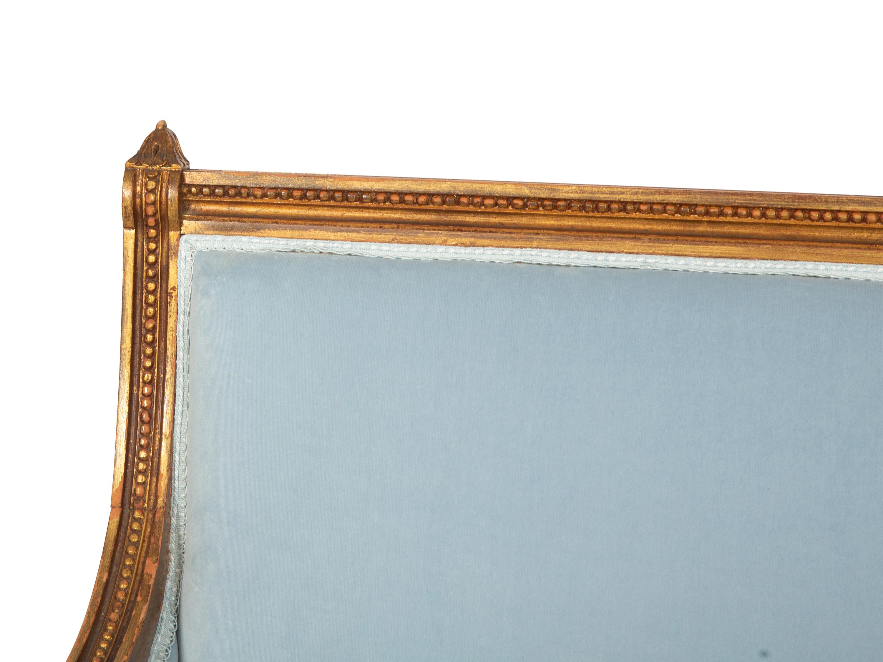 A Louis XVI Style Giltwood Canapé