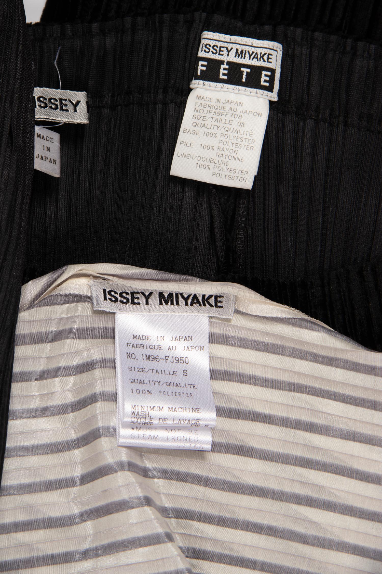 Three Issey Miyake Pleated Pieces, 1990-2010