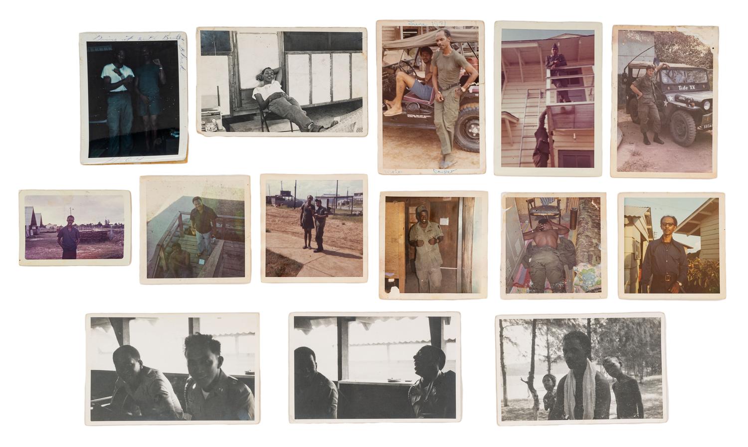[VIETNAM]. A group of photographs and letter recommending promotion of African American Sergeant Howard L. Cooper.