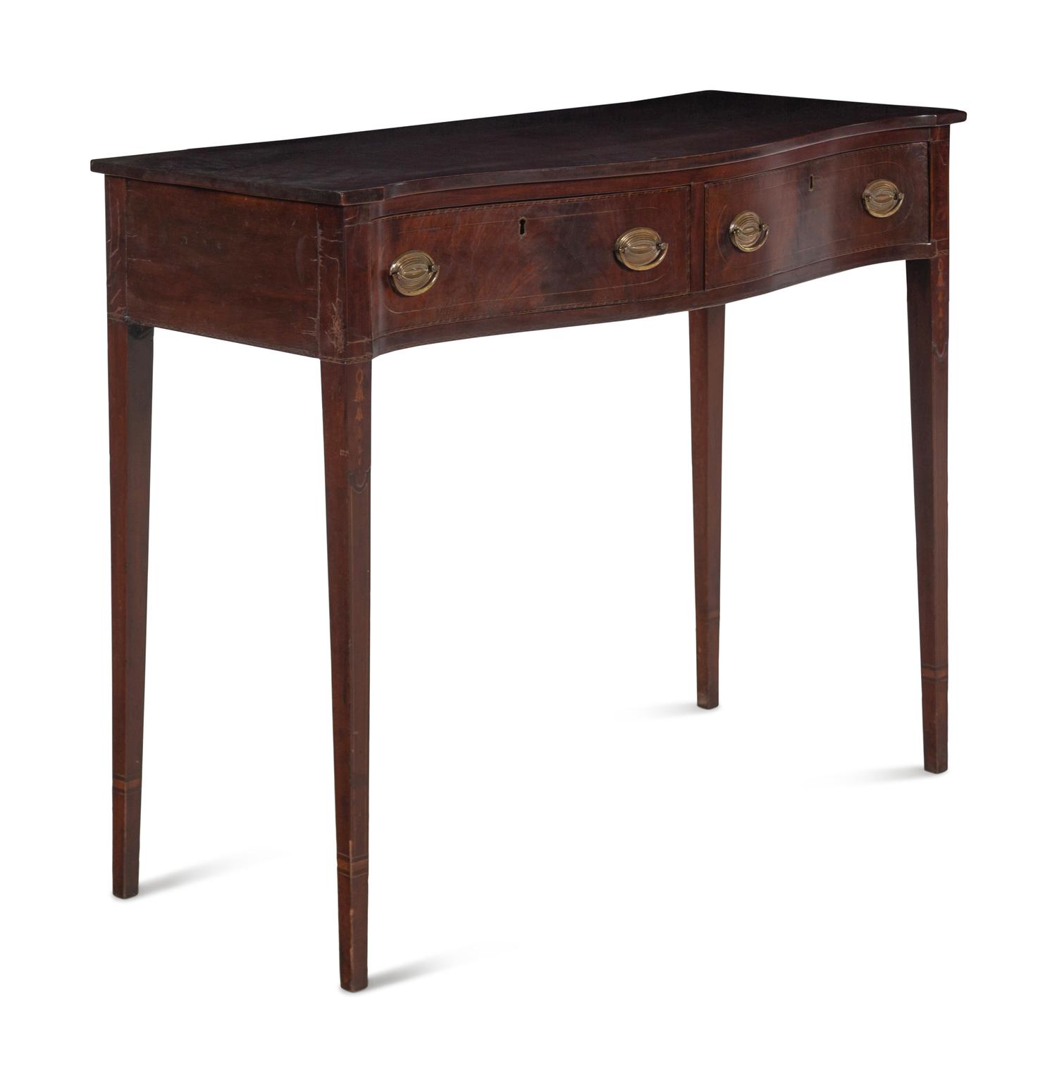 A George III Mahogany Bowfront Sideboard