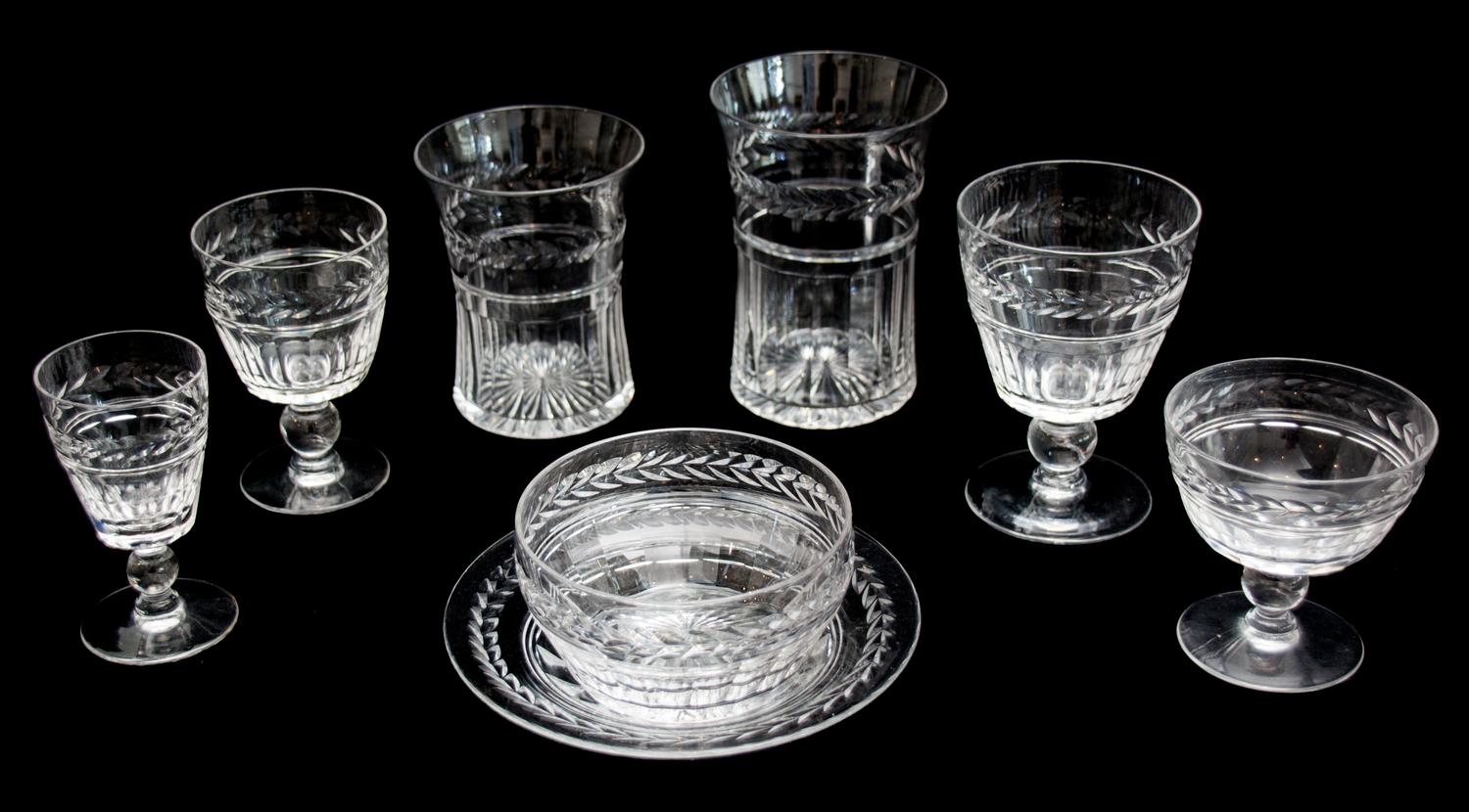 A Collection of Crystal Barware Height of tallest 5 1/4 inches.