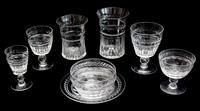 A Collection of Crystal Barware Height of tallest 5 1/4 inches.