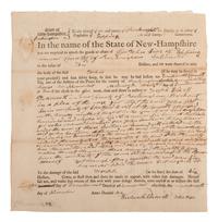 CHESWELL, Wentworth (1746-1817). Document signed by the nation's first Black elected official.