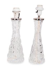 Pair of Table Lamps, c. 1965 Orrefors, Sweden