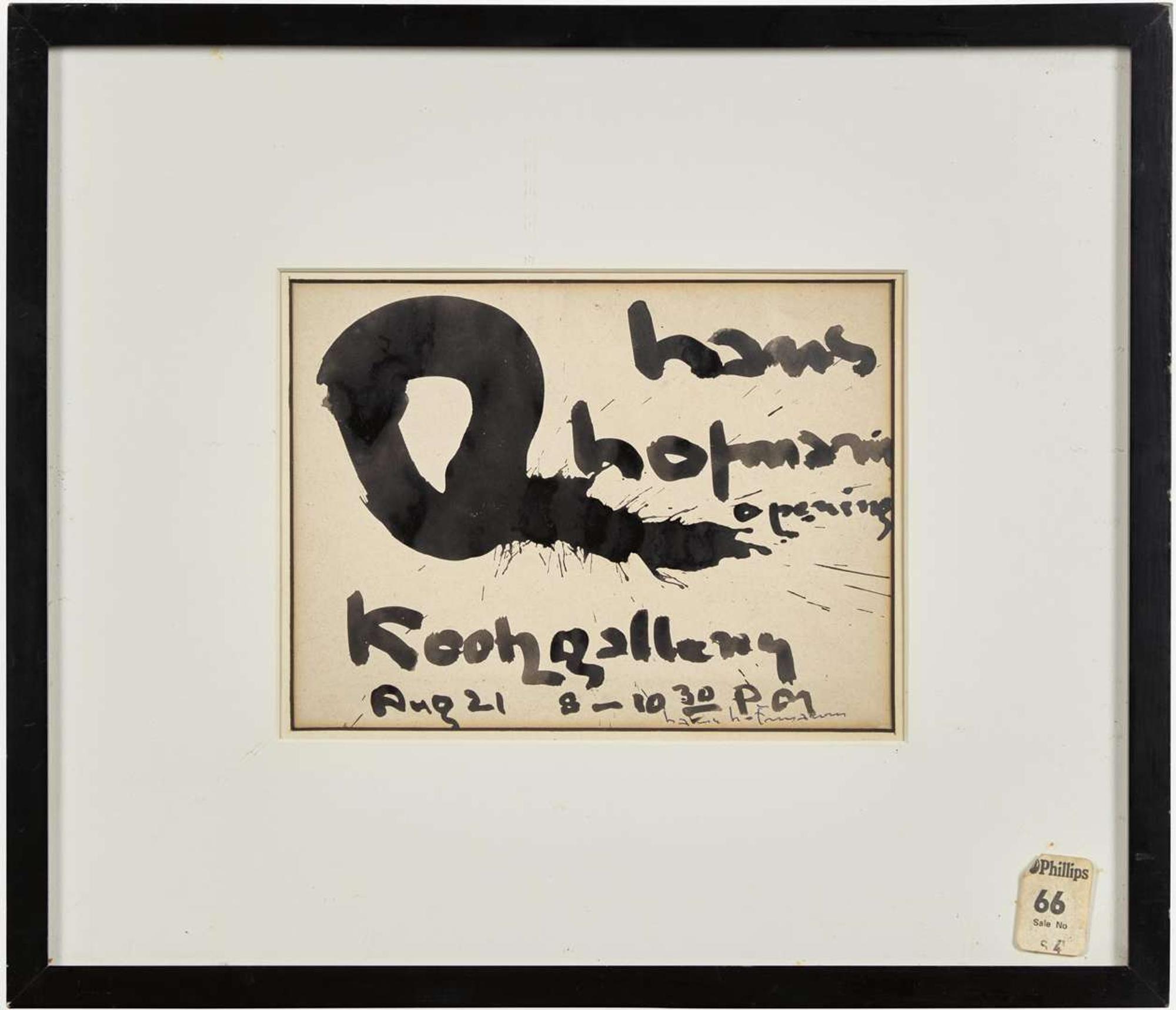 Hans Hofmann (American/German, 1880-1966) - Kootz Gallery Opening