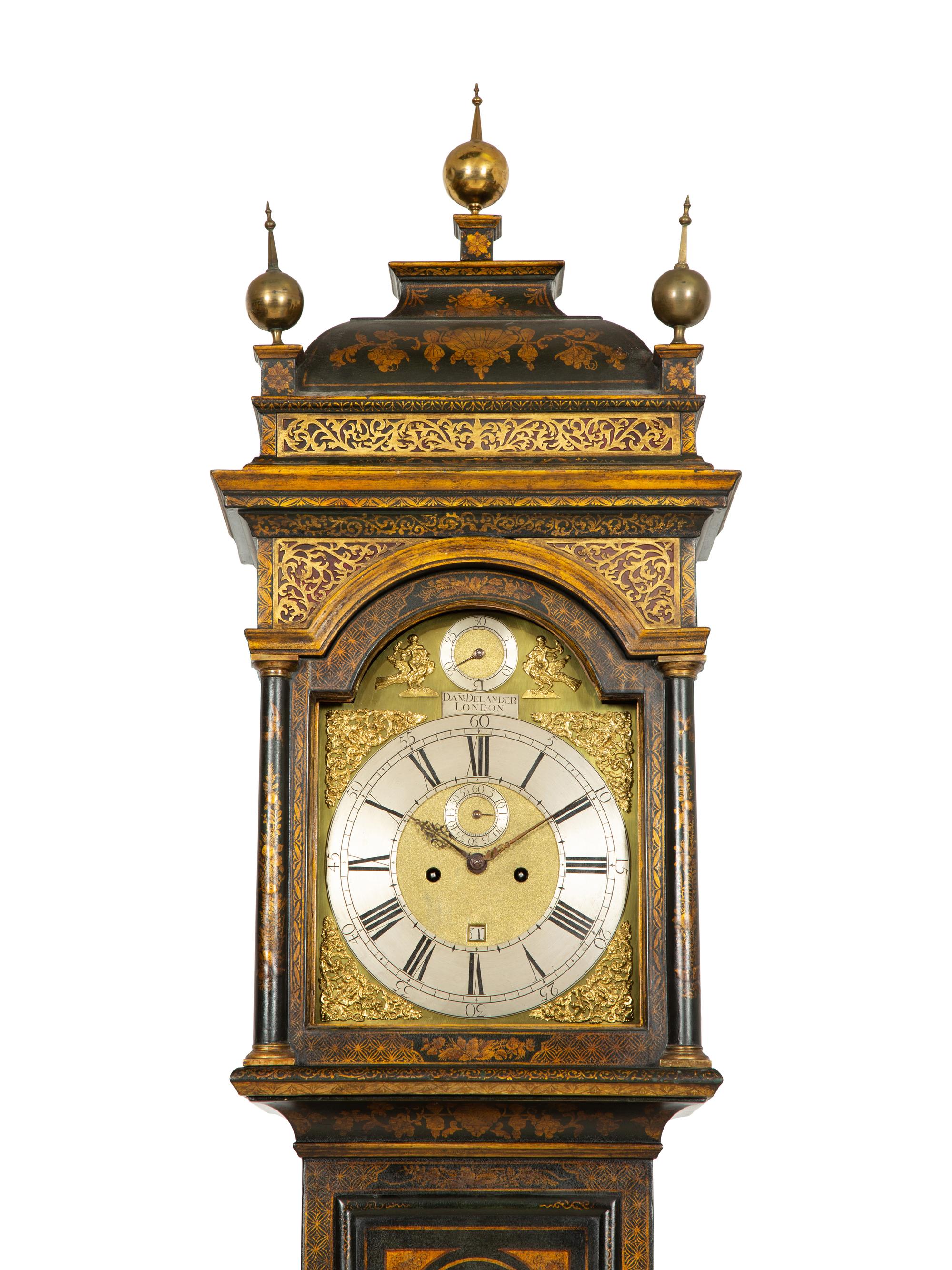 A George I Green Japanned Longcase Clock