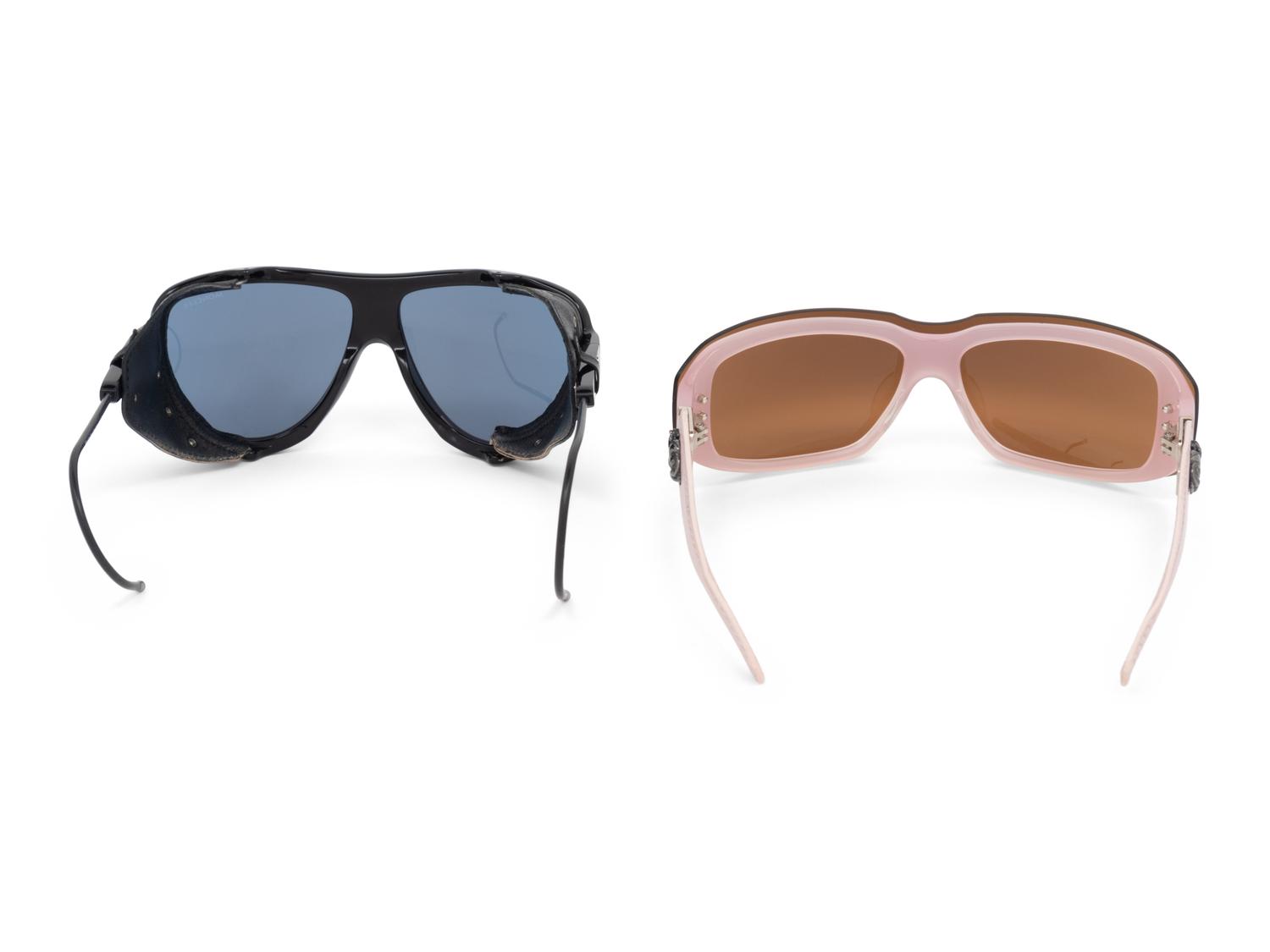 Two Pairs of Sunglasses: One Moncler, One Kieselstein-Cord
